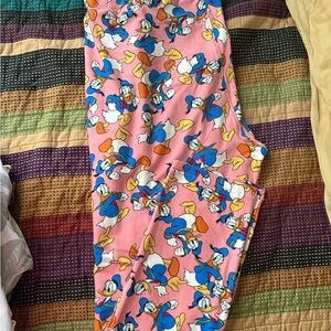 LuLaRoe Pink Cartoon Character Leggings